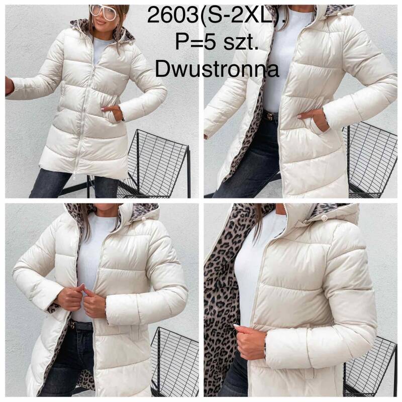 Kurtki damskie zimowe Roz S-2XL, 1 Kolor Paczka 5 szt
